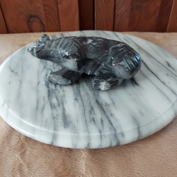 Marble Bear Figure